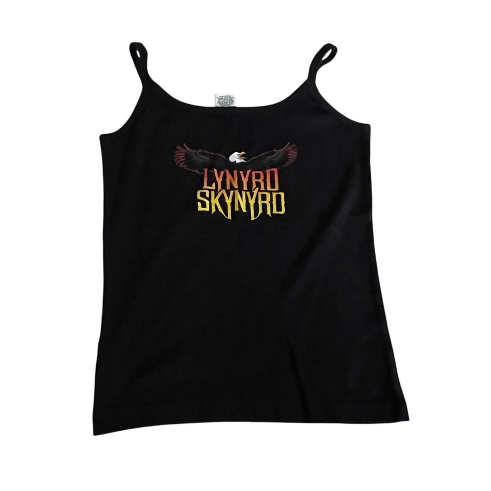 Gariani Lynyrd Skynyrd Graphic Camisole Tank Top Black Large Made in USA